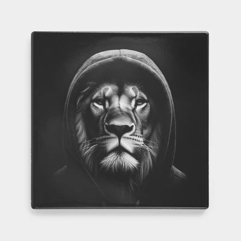 Подставка под кружку, Лев, Brutal style