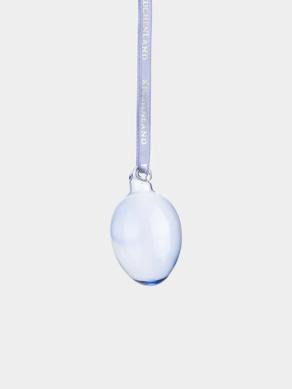 Подвеска декоративная, 4х6 см, стекло, голубая, Flora Easter, image-1