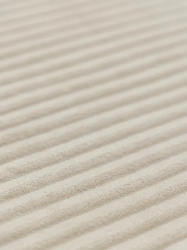 Покрывало, 220x240 см, фланель, бежевое, Объемные полосы, Flannel, image-3