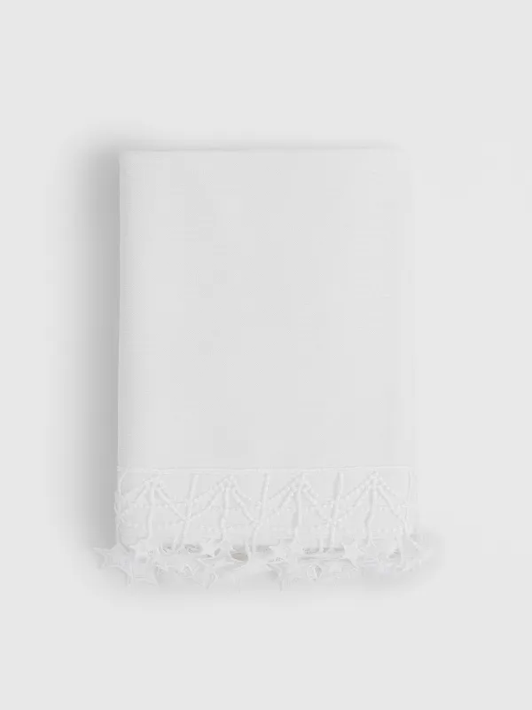 Скатерть, 170х250 см, с кружевом, Звезды, Stars framed, image-8