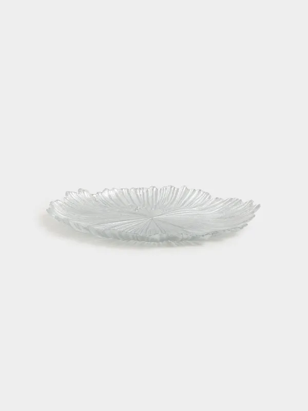 Тарелка обеденная, 28 см, стекло Р, серебристая, Verge, image-2