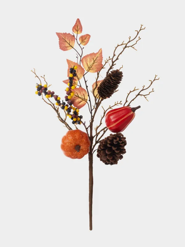 Ветка декоративная, 50 см, пластик/бумага, Осенний урожай, Forest symphony decor, image-0