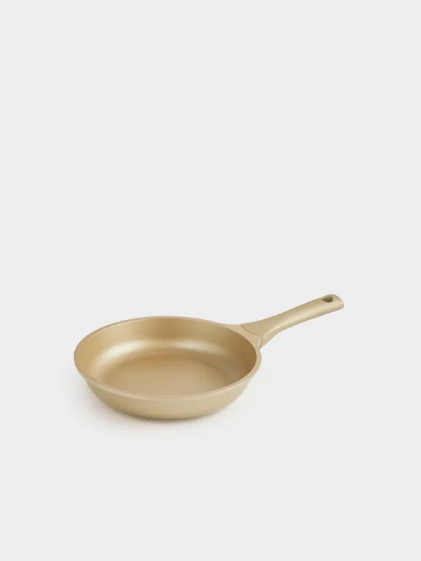 Сковорода, 24 см, с покрытием, алюминий, золотистая, Trineli, image-0