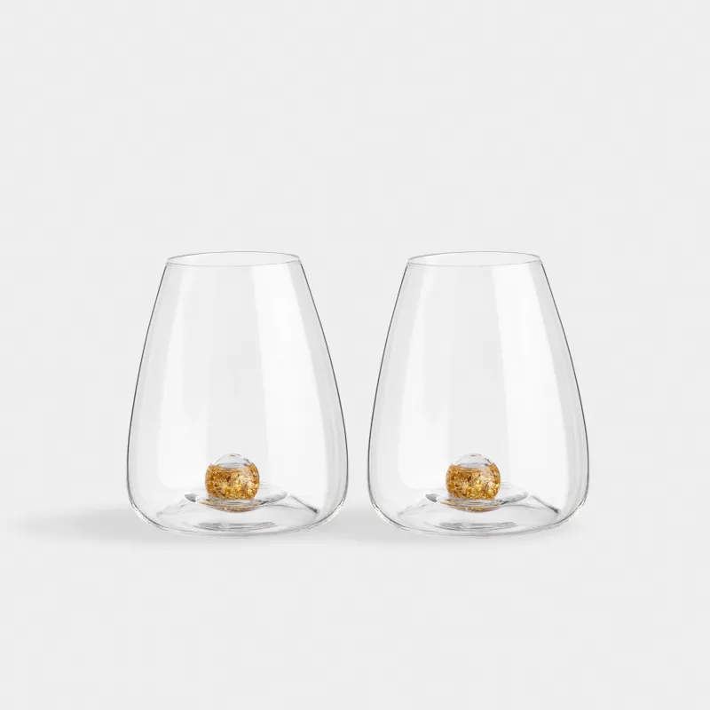 Стакан, 460 мл, 2 шт, Янтарный шар, Sorento globular