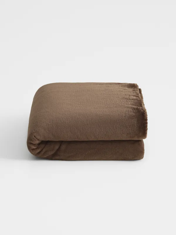 Плед, 140х190 см, фланель, коричневый, Flannel, image-5