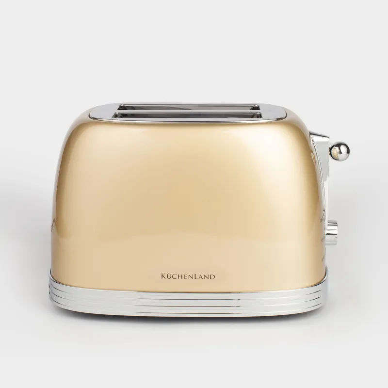 Тостер электрический, 685-815 Вт, 6 режимов, металл/пластик, золотистый, Vintage kitchen