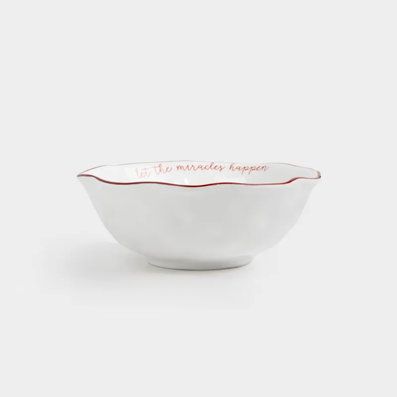 Салатник, 21х8 см, 1,1 л, керамика, Елка с бантами, Christmas tree