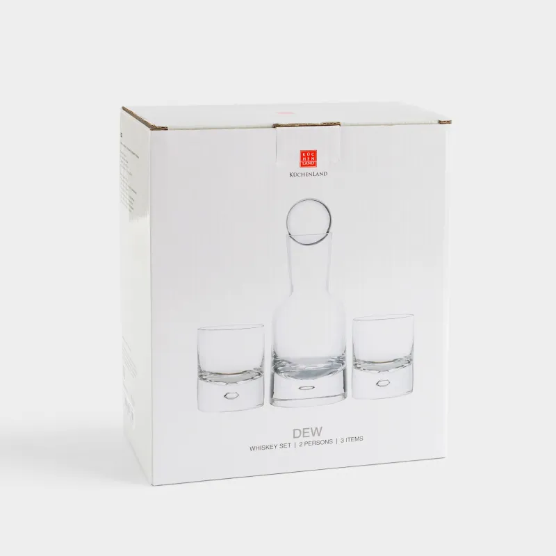 Набор для виски, 2 перс, 3 пр, графин/стаканы, стекло, Пузырь, Dew, image-3