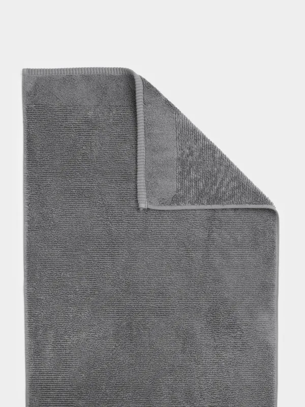 Полотенце, 40х60 см, хлопок, темно-серое, Terry cotton, image-2