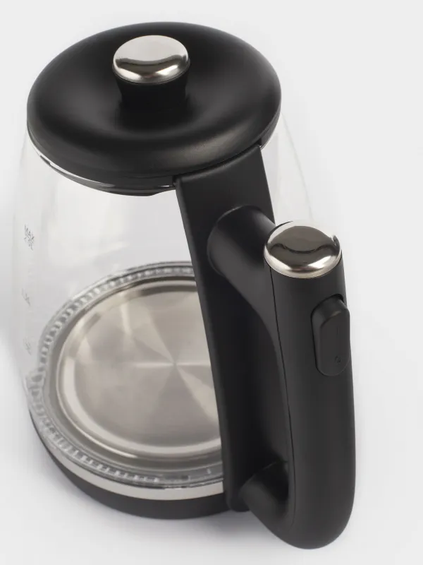 Чайник электрический, 2 л, 1500 Вт, стекло/пластик, черный, Progress plus, image-2