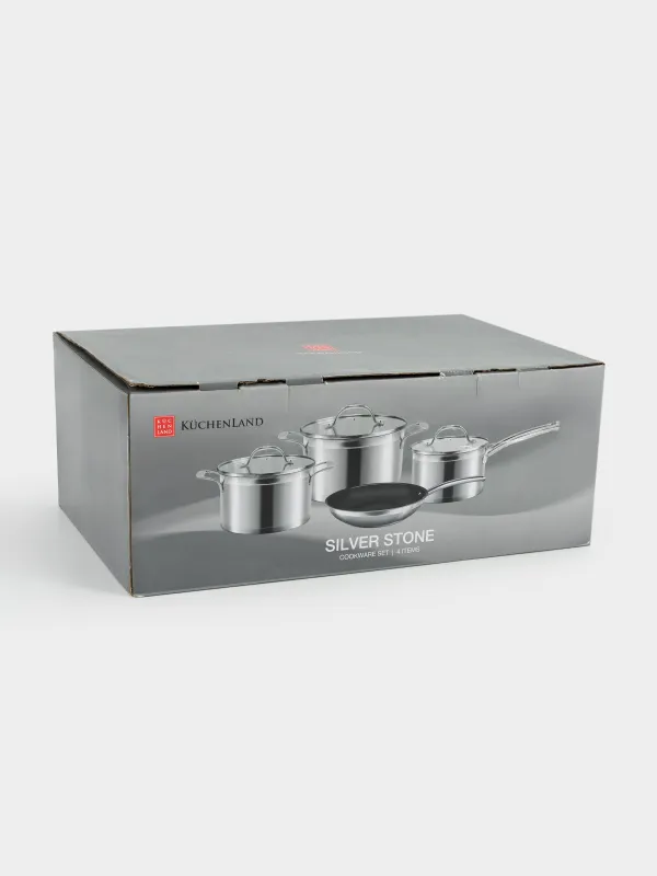 Набор посуды, 4 пр, сталь, Silver Stone , image-19
