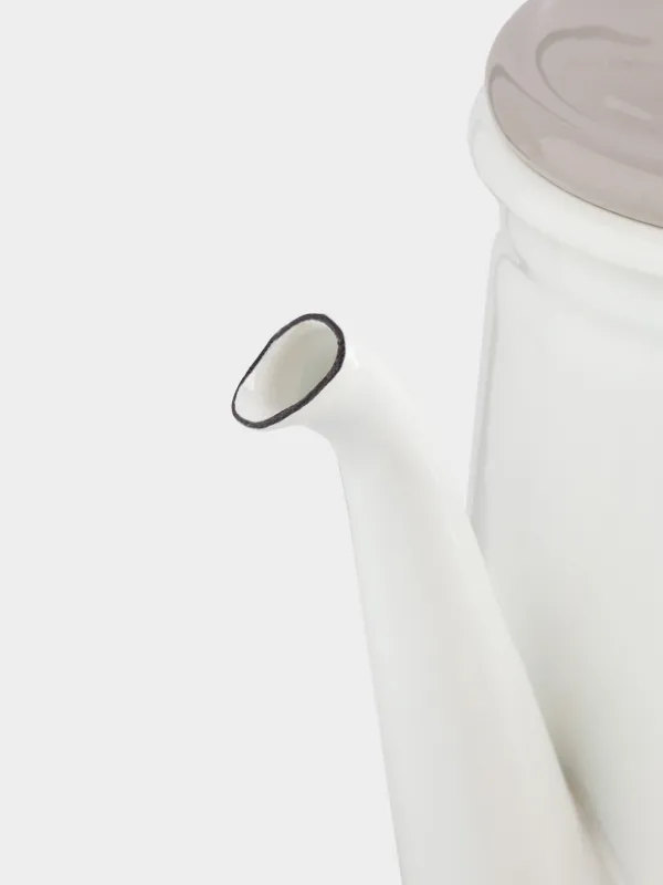 Чайник заварочный, 1 л, металл эмалированный, молочный, Wonderful Time, Autumn enamel, image-6