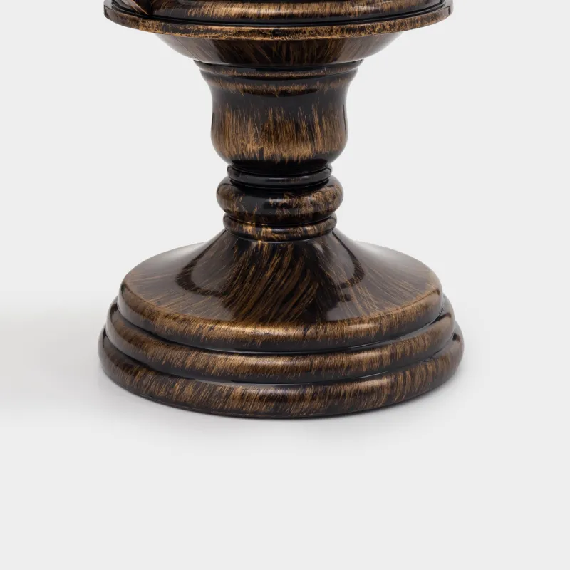 Снежный фонарь, 19 см, с подсветкой, пластик, бронзовый, Глобус, Bronze style, image-4