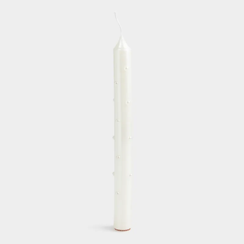 Свеча, 25 см, тонкая, молочная, Жемчуг, Pearl Antarctica