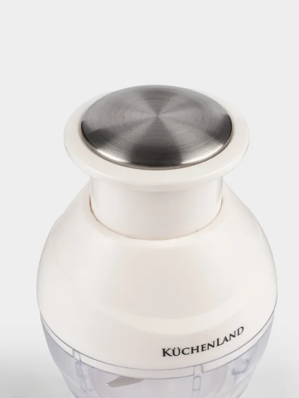 Измельчитель-блендер, 12 см, механический, пластик/сталь, молочный, Soft kitchen, image-4