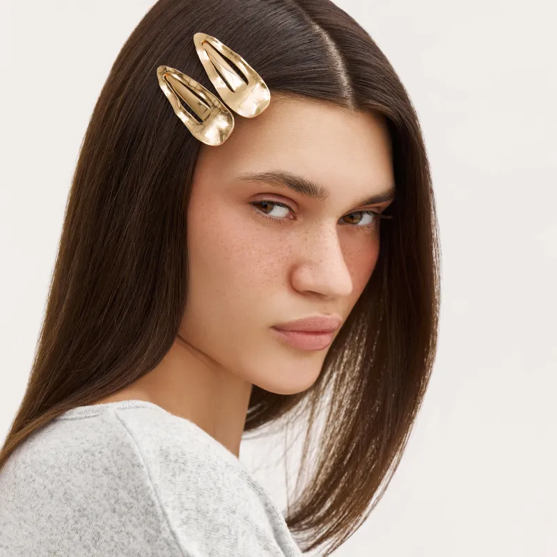 Заколка для волос, 7 см, металл, золотистая, Hairstyle
