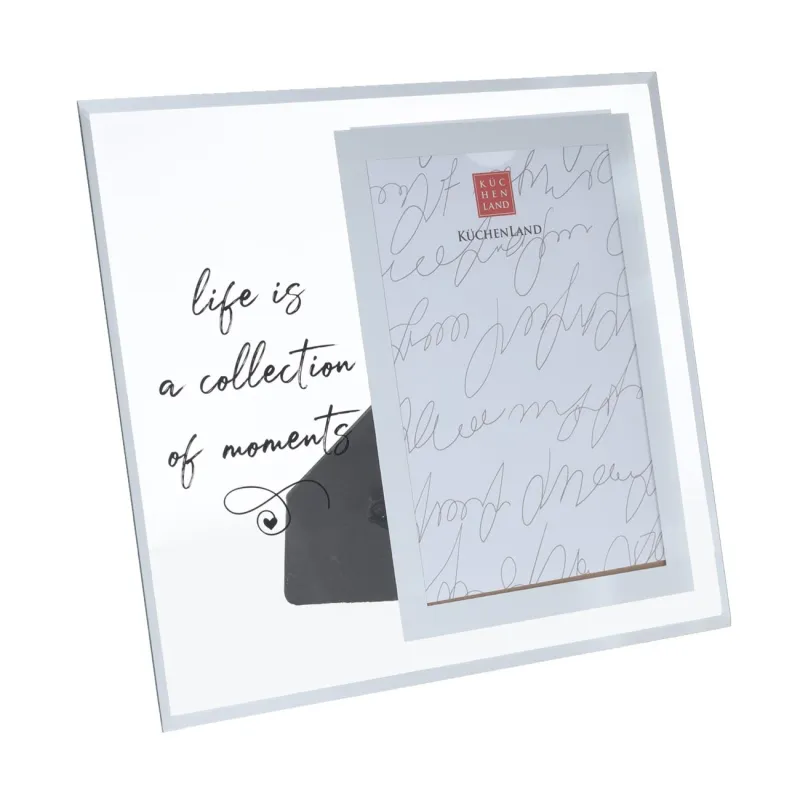 Фоторамка, 19х21 см, с паспарту, стекло, Life is a collection of moments, Glossy