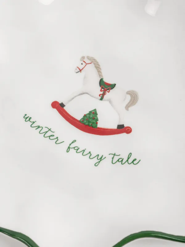 Блюдо, 20 см, керамика D, Лошадка, Сhristmas green, image-3