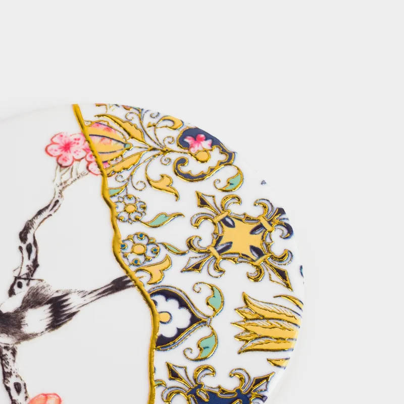 Подставка под кружку, 11 см, круглая, керамика/пробка, белая, Кинцуги, Revival, image-4