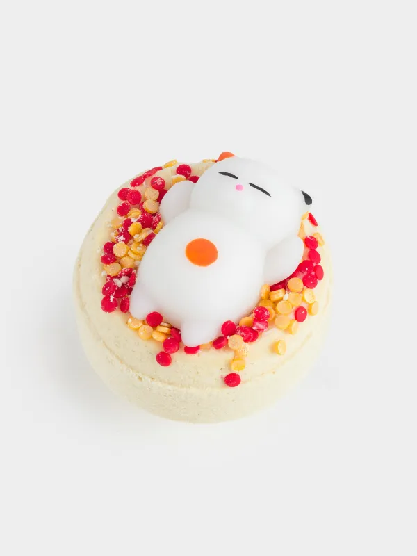 Бомбочка для ванны, 130 гр, с игрушкой, Банан и клубника, Кот, Cat, image-1