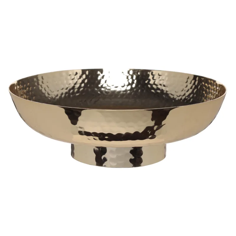 Ваза для фруктов, 30х9 см, на ножке, металл, золотистая, Чаша, Fantastic R, image-0