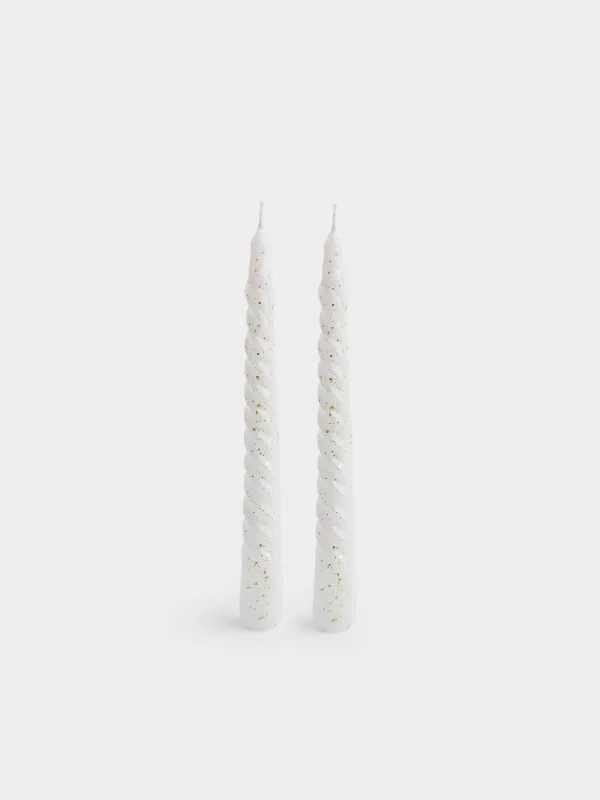 Свеча, 20 см, 2 шт, тонкая, Спираль, Spiral shape, image-0