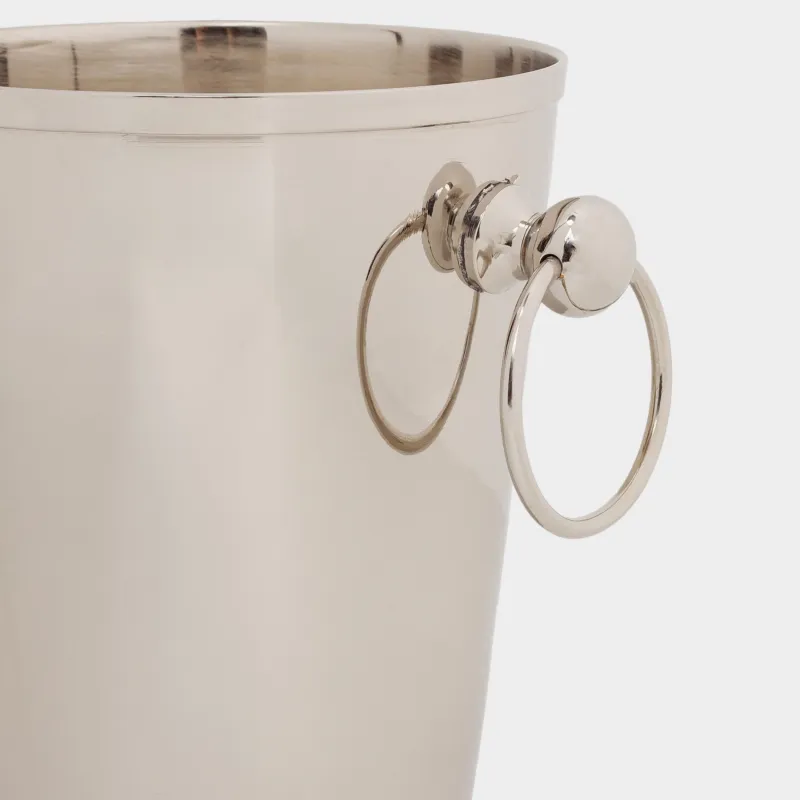 Ведро для охлаждения напитков, 15 см, с ручками, сталь, серебристое, Fantastic, image-1