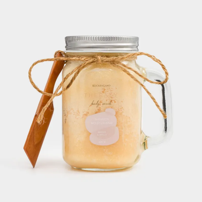 Скраб для тела, 330 г, увляжняющий, с шиммером, Ягоды/Ваниль, Therapy