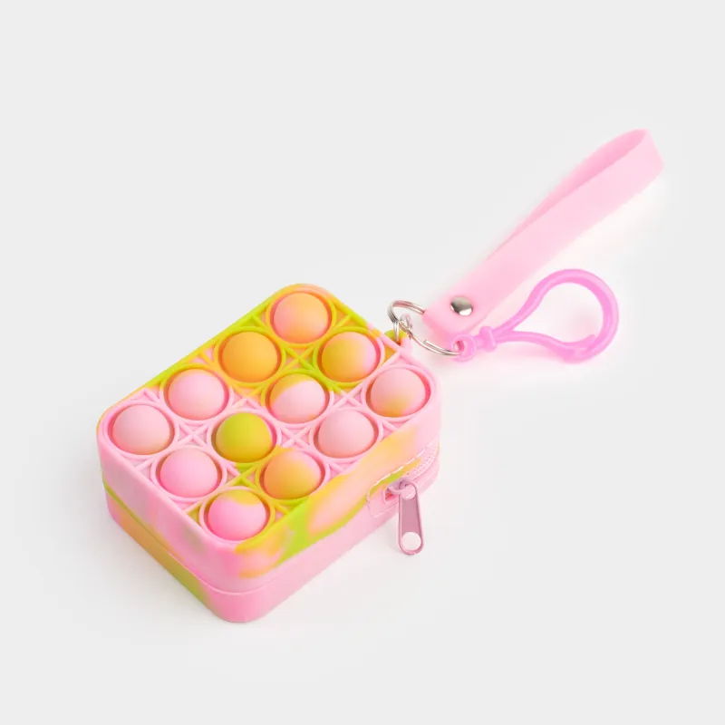 Игрушка-антистресс Pop-it, 8х5 см, силикон, цветная, Кошелек-брелок, Pop-it, image-4