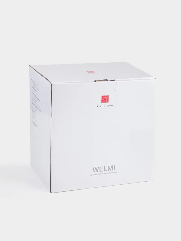 Сервиз обеденный, 6 перс, 18 пр, фарфор F, белый, Welmi, image-8