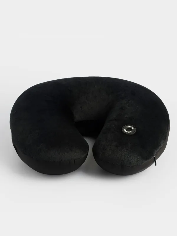 Подушка для путешествия, 30 см, с вибрационным массажем, полиэстер, черная, Travel comfort, image-0
