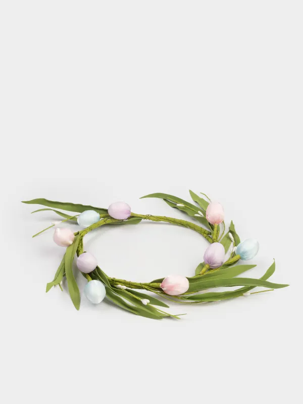 Венок декоративный, 34 см, Пасхальные яйца, Flora Easter decor, image-2