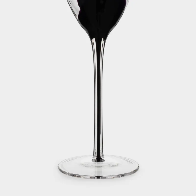 Бокал для вина, 310 мл, 2 шт, стекло, черное основание, Taurisano, image-3