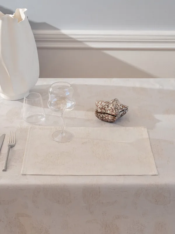 Салфетка под приборы, 30x45 см, жаккард, полиэстер/лен, бежевая, Черепахи, Marine turtles, image-1