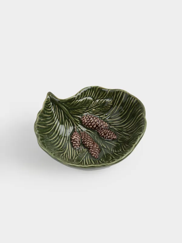Салатник, 16х6 см, 370 мл, керамика, зеленый, Шишки на еловой ветке, Forest whispers, image-3