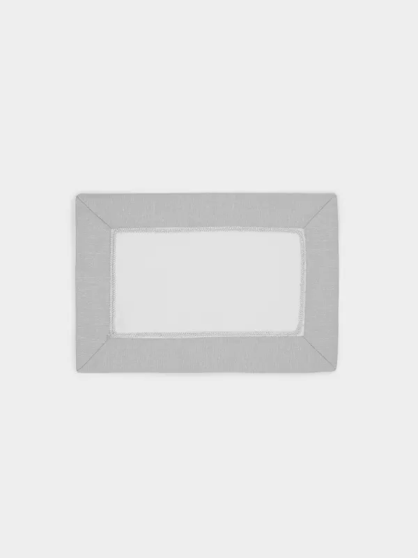 Салфетка под приборы, 30х45 см, 2 шт, полиэстер, бело-серая, Milky way, image-0