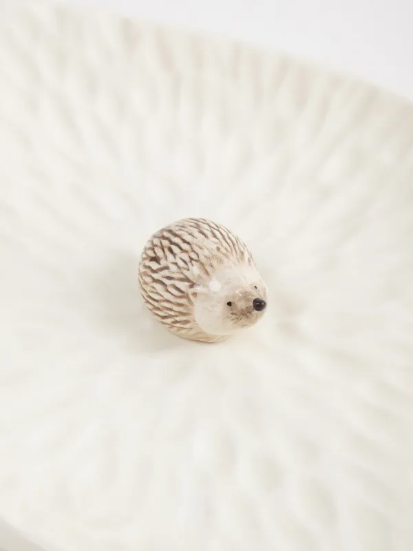 Блюдо, 24х17 см, керамика, молочное, Еж, Slight frost, image-1