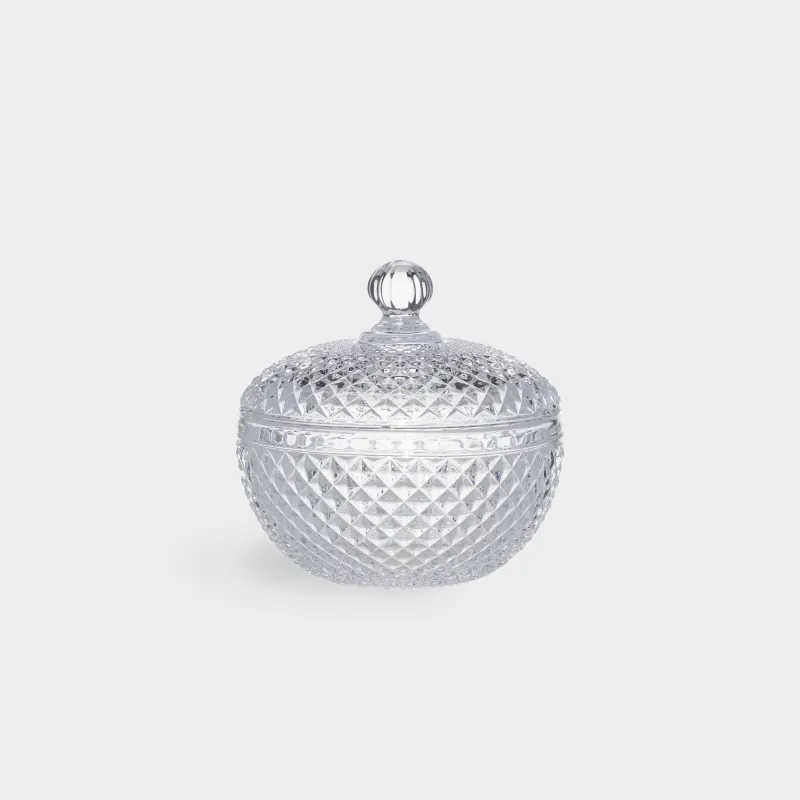Конфетница, 12х12 см, 380 мл, с крышкой, стекло Р, Naiad