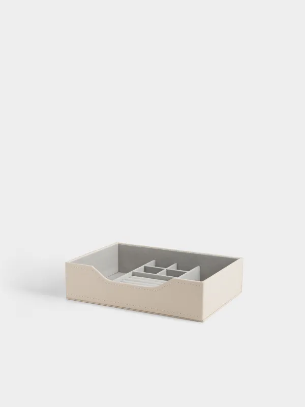 Органайзер для хранения украшений, 24х17 см, искусственная кожа/МДФ, бежевый, Ethics, image-0