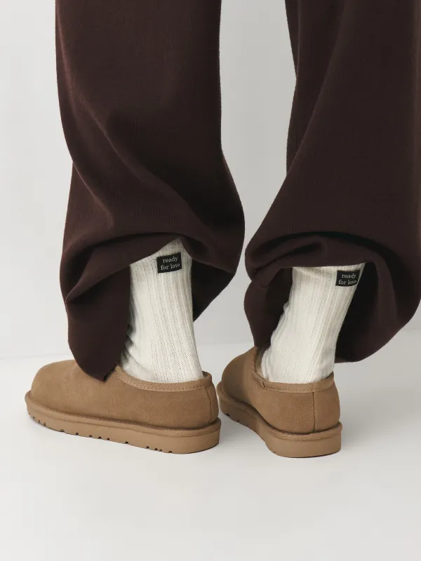 Носки женские, с нашивкой, молочные, Acrylic warm, image-0