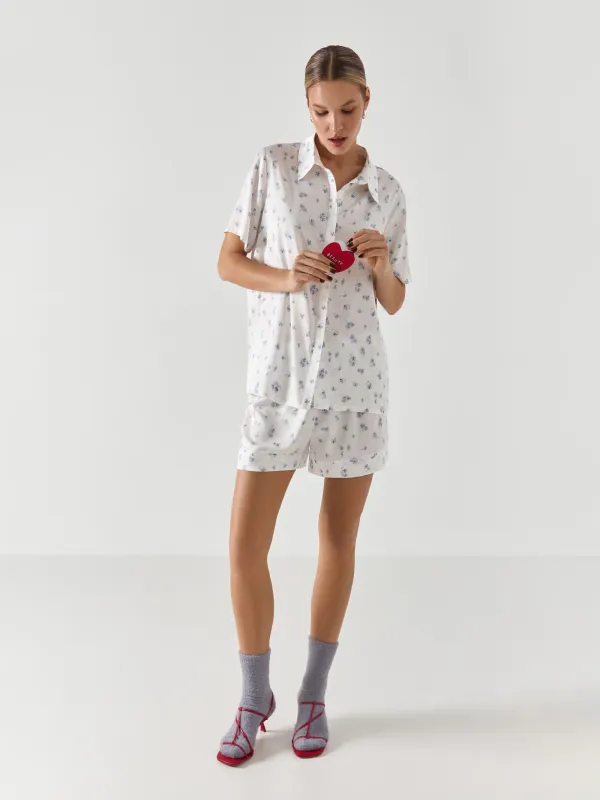 Рубашка, бело-голубая, Tesia, image-1