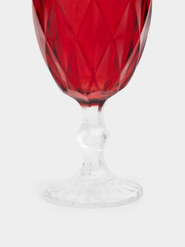 Бокал-кубок для вина, 300 мл, стекло Р, красный, Rhomb color, image-3