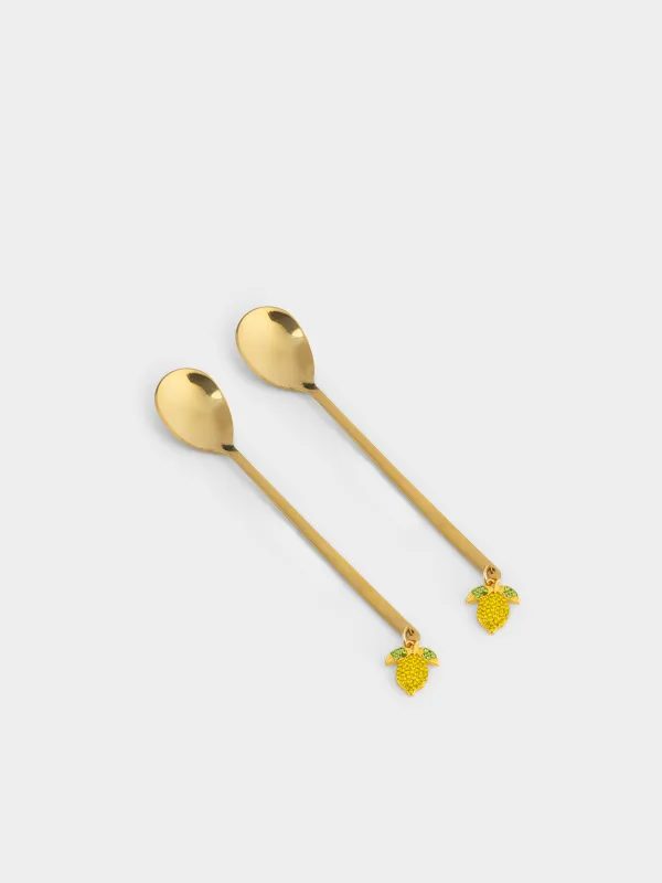 Ложка десертная, золотистая, Sicily, image-2