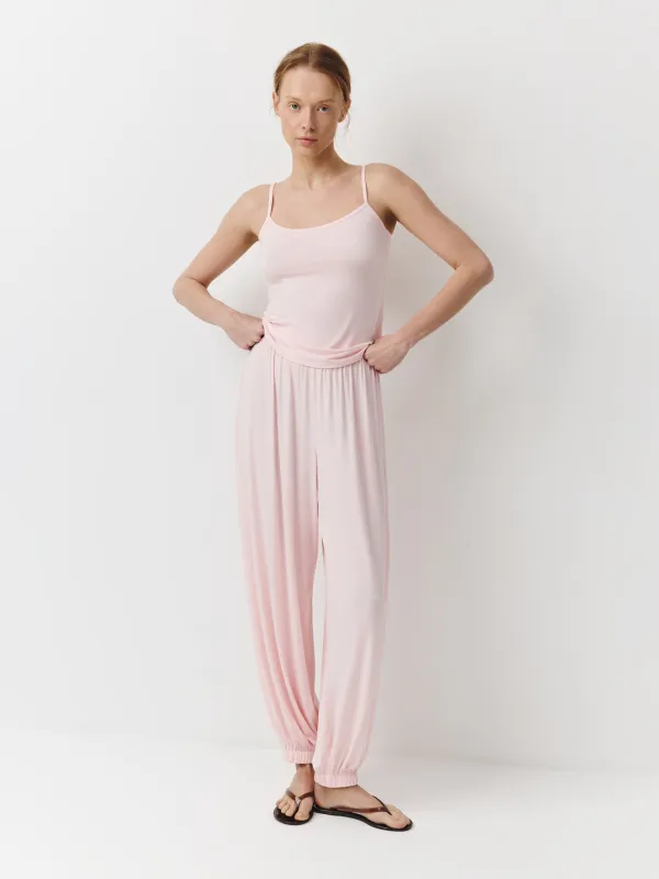 Брюки женские, домашние, р. S, бамбук/эластан К, розовые, Elodie, image-0