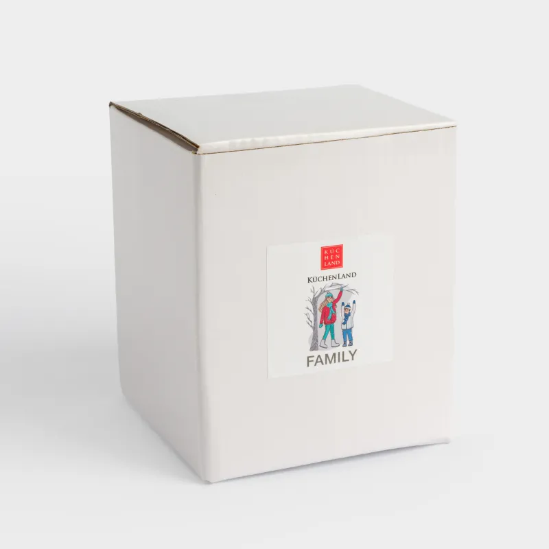 Кружка, 420 мл, фарфор N, белая, Мама и сын в снегу, Family, image-5