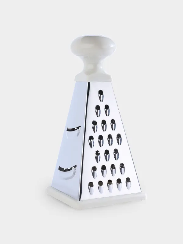 Терка, 21 см, четырехгранная, сталь/пластик, бежевая, Soft kitchen, image-1