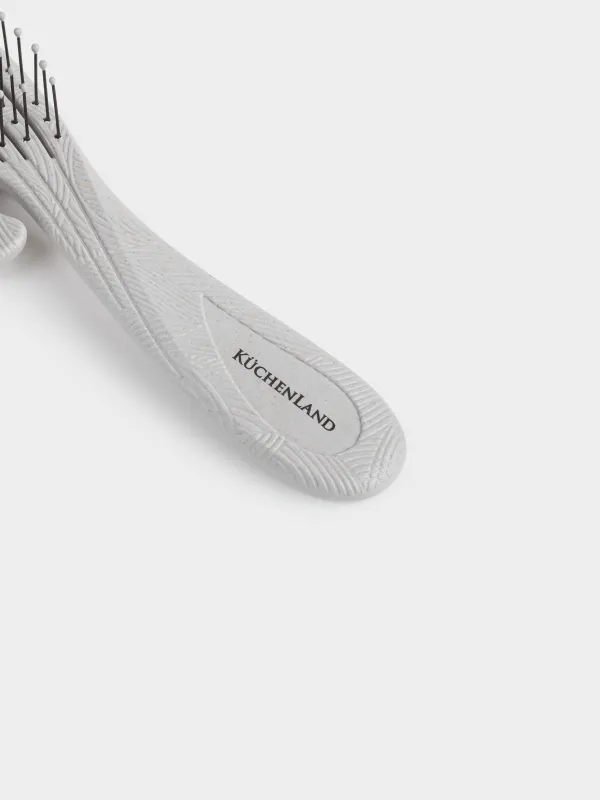 Расческа массажная для волос, 22 см, растительное волокно/пластик, серо-голубая, Zipo, image-2