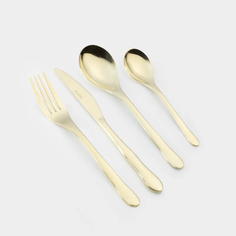 Столовые приборы, 6 перс, 24 пр, сталь, золотистые, Ankara