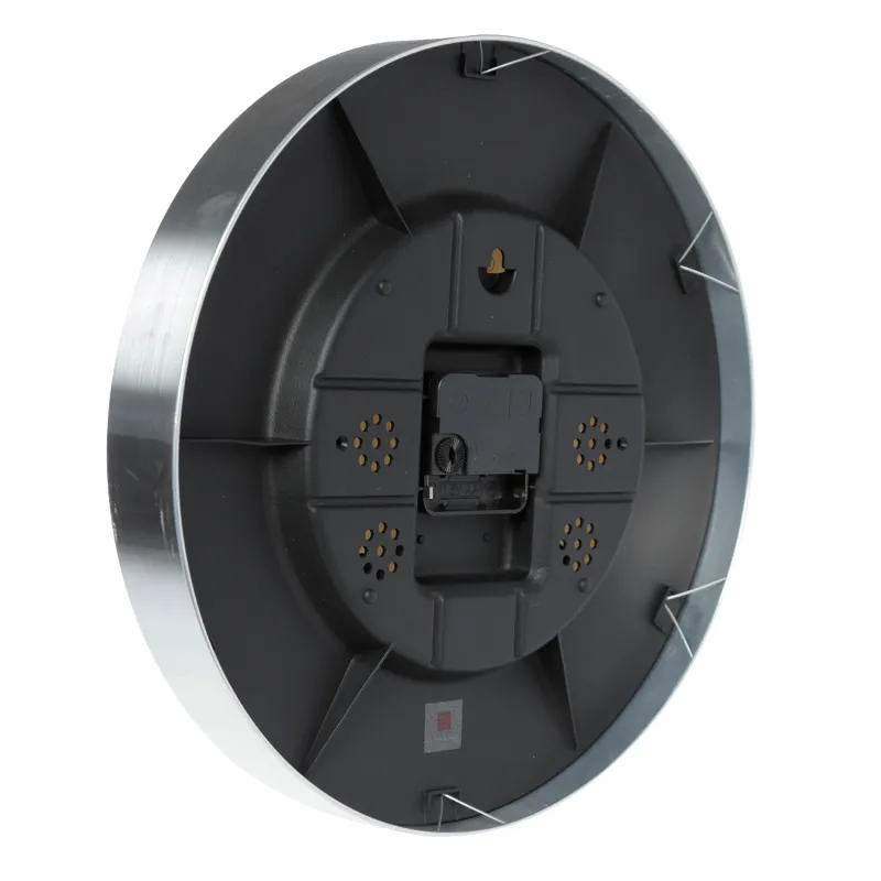 Часы настенные, 31 см, с термометром и гигрометром, пластик/стекло, круглые, белые, Dial, image-2