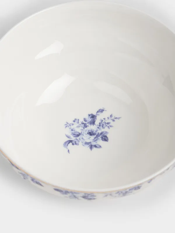 Салатник, 16x7 см, 720 мл, фарфор F, белый, с золотистым кантом, Цветы гжель, Tradition Easter, image-3